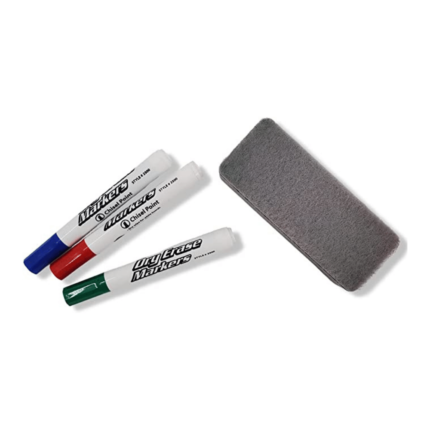 dry erase markers and eraser